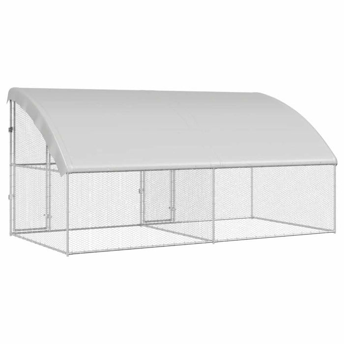 Cușcă pentru pui Argintiu 400 x 200 x 198.5 cm Oțel galvanizat - WALTI WALTI