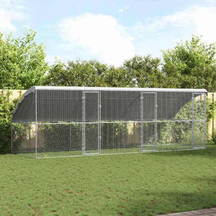Cușcă pentru pui Argintiu 600 x 200 x 198.5 cm Oțel galvanizat - WALTI WALTI