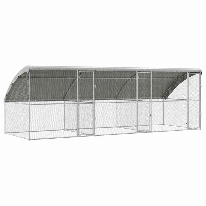 Cușcă pentru pui Argintiu 600 x 200 x 198.5 cm Oțel galvanizat - WALTI WALTI