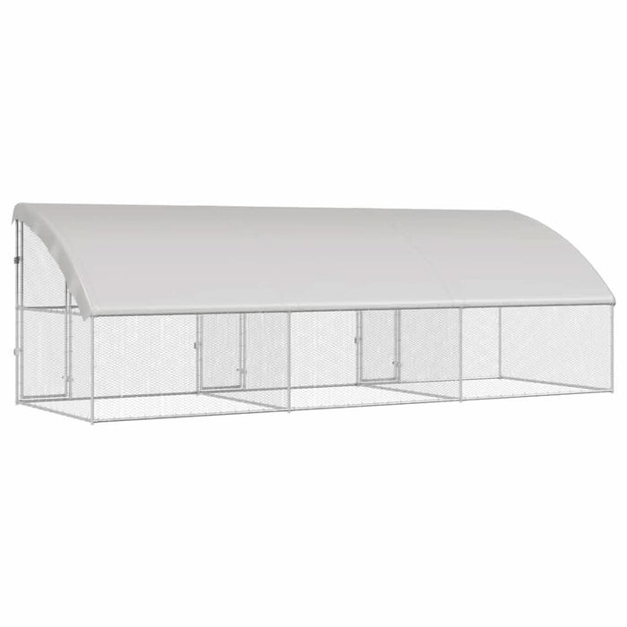 Cușcă pentru pui Argintiu 600 x 200 x 198.5 cm Oțel galvanizat - WALTI WALTI
