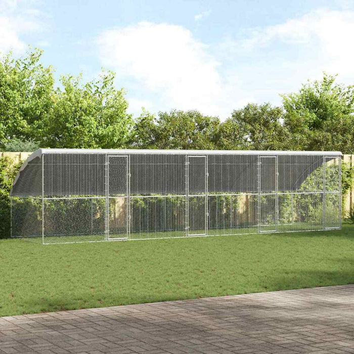 Cușcă pentru pui Argintiu 800 x 200 x 198.5 cm Oțel galvanizat - WALTI WALTI