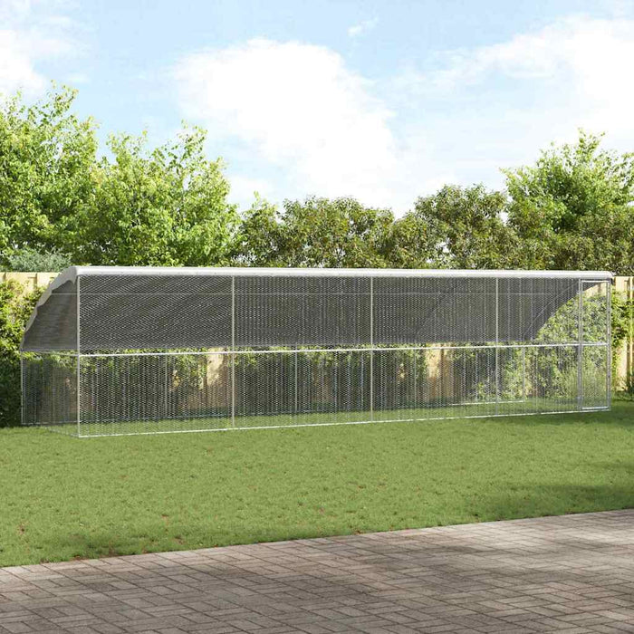 Cușcă pentru pui Argintiu 800 x 200 x 198.5 cm Oțel Galvanizat - WALTI WALTI