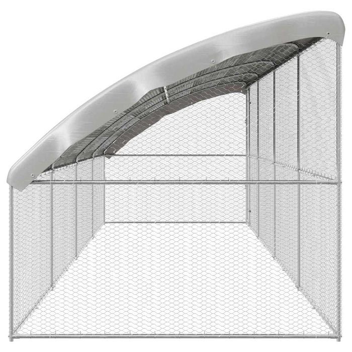 Cușcă pentru pui Argintiu 800 x 200 x 198.5 cm Oțel Galvanizat - WALTI WALTI