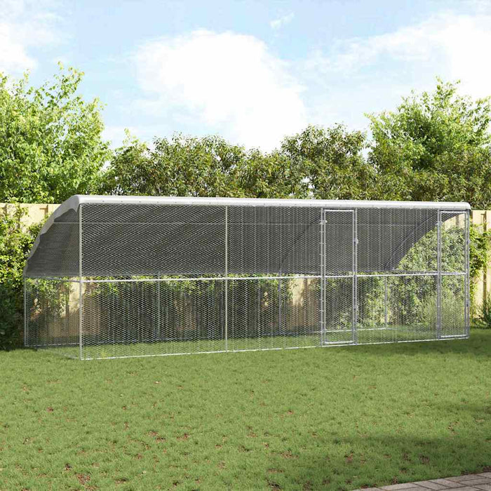 Cușcă pentru pui Argintiu 600 x 200 x 198.5 cm Oțel galvanizat - WALTI WALTI