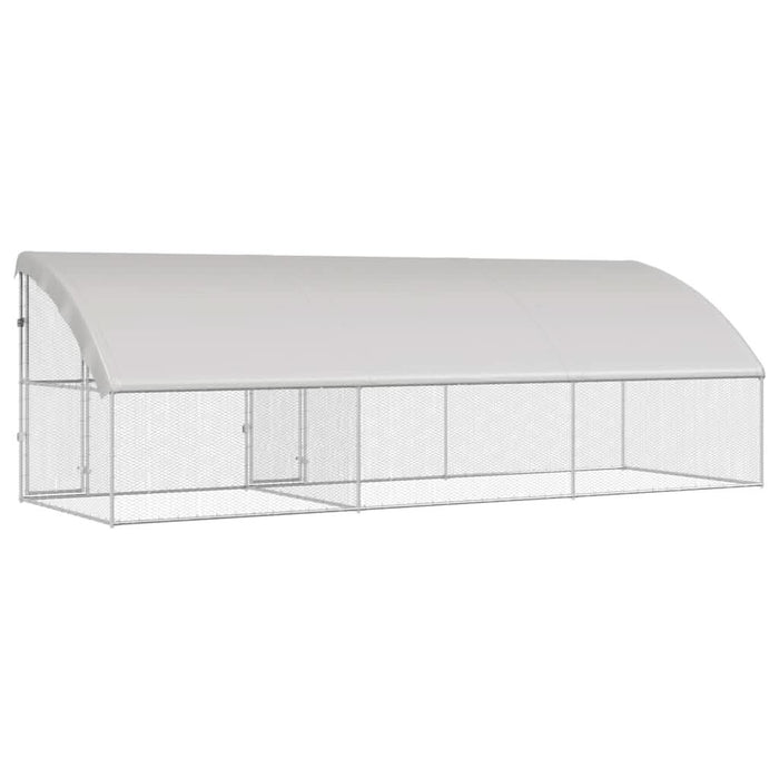 Cușcă pentru pui Argintiu 600 x 200 x 198.5 cm Oțel galvanizat - WALTI WALTI