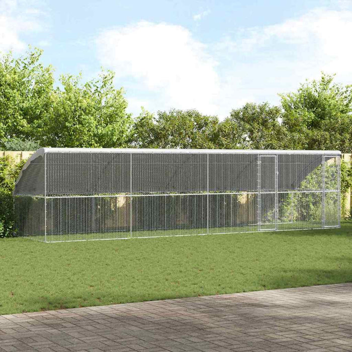 Cușcă pentru pui Argintiu 800 x 200 x 198.5 cm Oțel galvanizat - WALTI WALTI