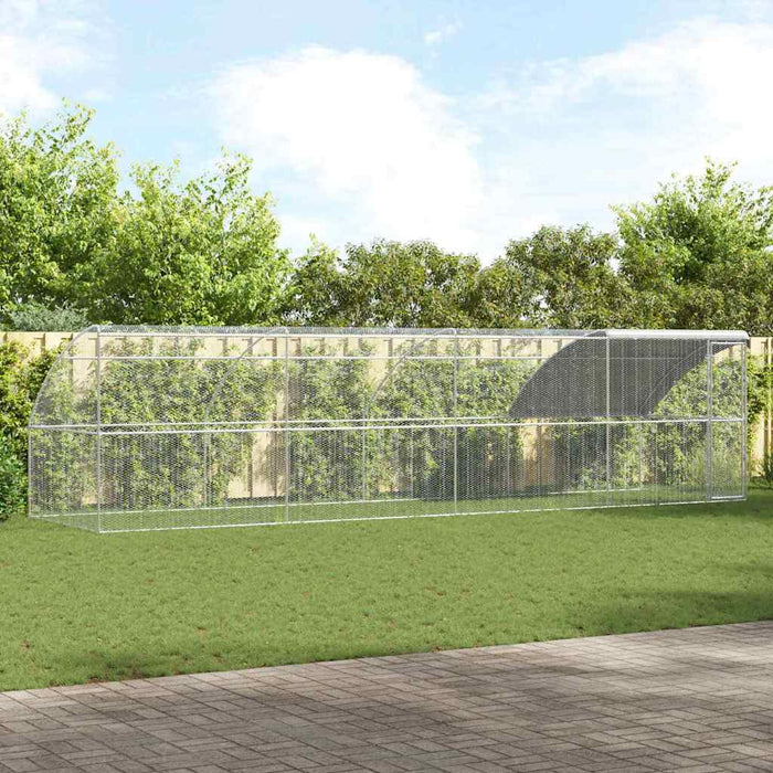 Cușcă pentru pui Argintiu 800 x 200 x 198.5 cm Oțel galvanizat - WALTI WALTI