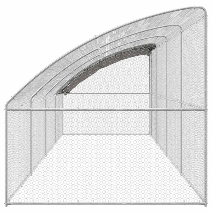 Cușcă pentru pui Argintiu 800 x 200 x 198.5 cm Oțel galvanizat - WALTI WALTI