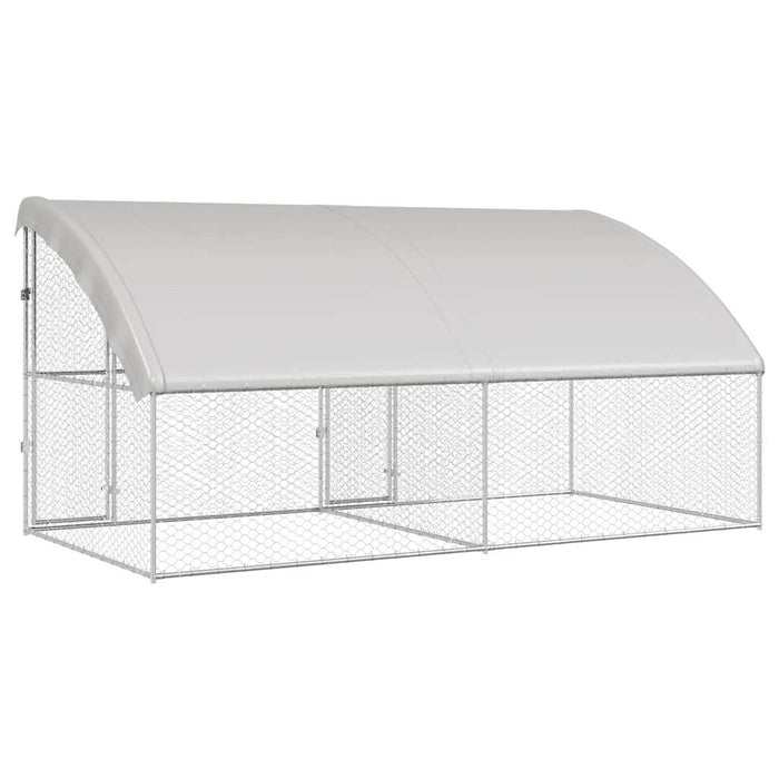 Cușcă pentru câini 2 pcs Argintiu 4 x 2 x 2 m Oțel galvanizat - WALTI WALTI
