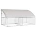 Cușcă pentru câini 2 pcs Argintiu 4 x 2 x 2 m Oțel galvanizat - WALTI WALTI