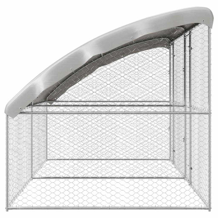 Cușcă pentru câini 2 pcs Argintiu 4 x 2 x 2 m Oțel galvanizat - WALTI WALTI