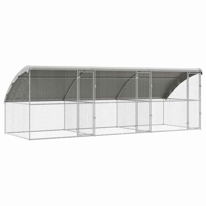 Cușcă pentru câini 3 pcs Argintiu 6 x 2 x 2 m Oțel galvanizat - WALTI WALTI