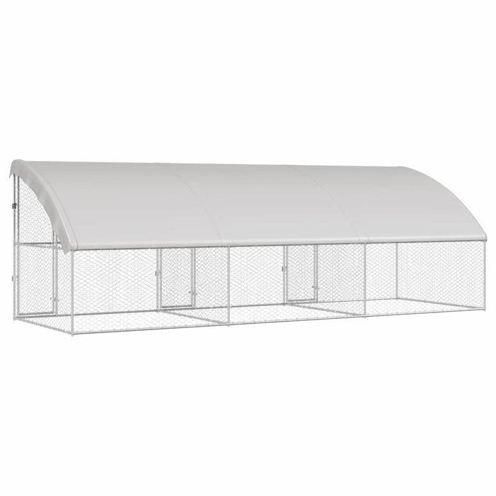 Cușcă pentru câini 3 pcs Argintiu 6 x 2 x 2 m Oțel galvanizat - WALTI WALTI