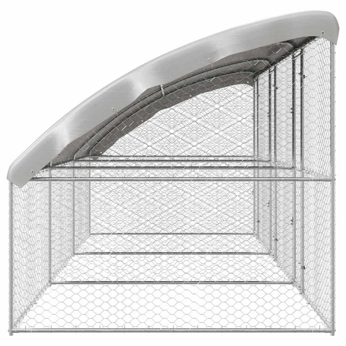 Cușcă pentru câini 3 pcs Argintiu 6 x 2 x 2 m Oțel galvanizat - WALTI WALTI