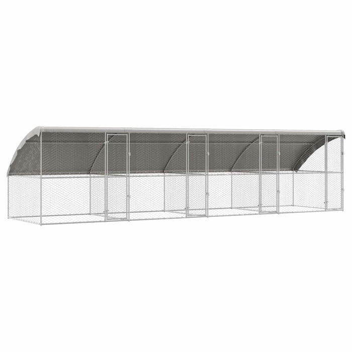 Cușcă pentru câini 4 pcs Argintiu 8 x 2 x 2 m Oțel galvanizat - WALTI WALTI