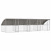 Cușcă pentru câini 4 pcs Argintiu 8 x 2 x 2 m Oțel galvanizat - WALTI WALTI