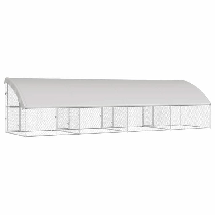 Cușcă pentru câini 4 pcs Argintiu 8 x 2 x 2 m Oțel galvanizat - WALTI WALTI
