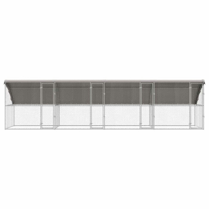 Cușcă pentru câini 4 pcs Argintiu 8 x 2 x 2 m Oțel galvanizat - WALTI WALTI