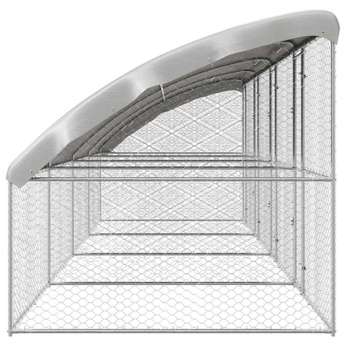 Cușcă pentru câini 4 pcs Argintiu 8 x 2 x 2 m Oțel galvanizat - WALTI WALTI