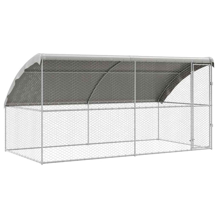 Cușcă pentru câini 2 pcs Argintiu 4 x 2 x 2 m Oțel galvanizat - WALTI WALTI