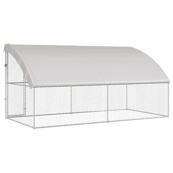 Cușcă pentru câini 2 pcs Argintiu 4 x 2 x 2 m Oțel galvanizat - WALTI WALTI