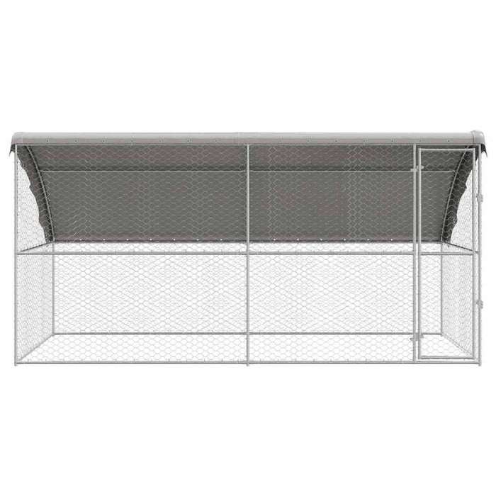 Cușcă pentru câini 2 pcs Argintiu 4 x 2 x 2 m Oțel galvanizat - WALTI WALTI