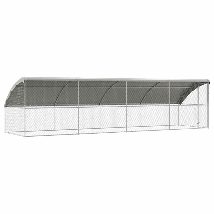 Cușcă pentru câini 4 pcs Argintiu 8 x 2 x 2 m Oțel galvanizat - WALTI WALTI