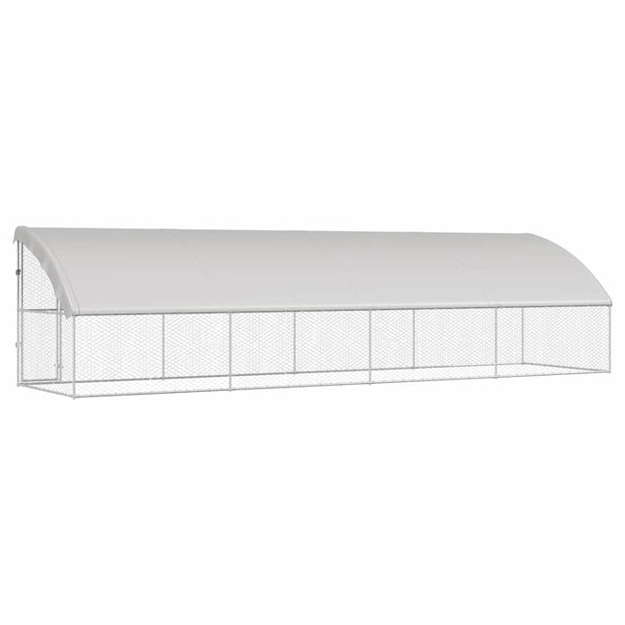Cușcă pentru câini 4 pcs Argintiu 8 x 2 x 2 m Oțel galvanizat - WALTI WALTI