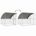 Cușcă pentru câini 4 pcs Argintiu 8 x 2 x 2 m Oțel galvanizat - WALTI WALTI