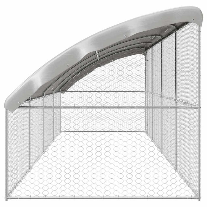 Cușcă pentru câini 4 pcs Argintiu 8 x 2 x 2 m Oțel galvanizat - WALTI WALTI