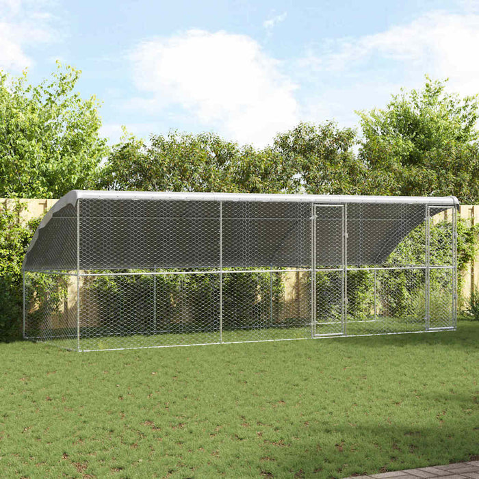 Cușcă pentru câini 3 pcs Argintiu 6 x 2 x 2 m Oțel galvanizat - WALTI WALTI