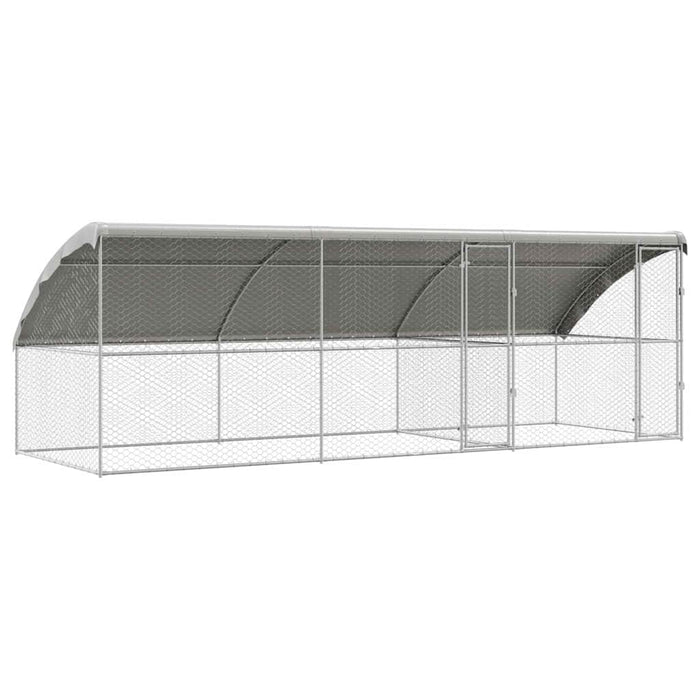 Cușcă pentru câini 3 pcs Argintiu 6 x 2 x 2 m Oțel galvanizat - WALTI WALTI