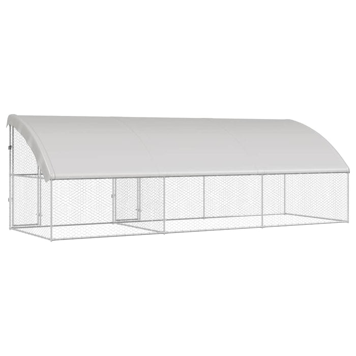 Cușcă pentru câini 3 pcs Argintiu 6 x 2 x 2 m Oțel galvanizat - WALTI WALTI