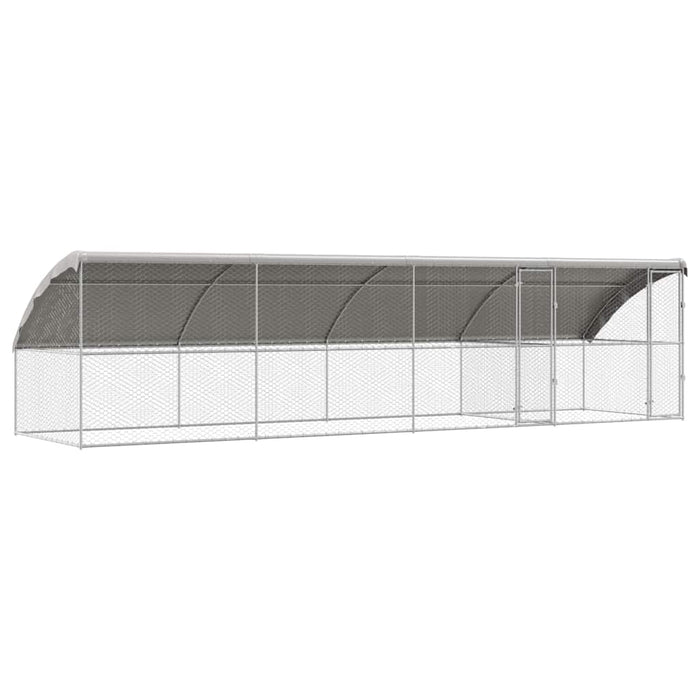 Cușcă pentru câini 4 pcs Argintiu 8 x 2 x 2 m Oțel galvanizat - WALTI WALTI