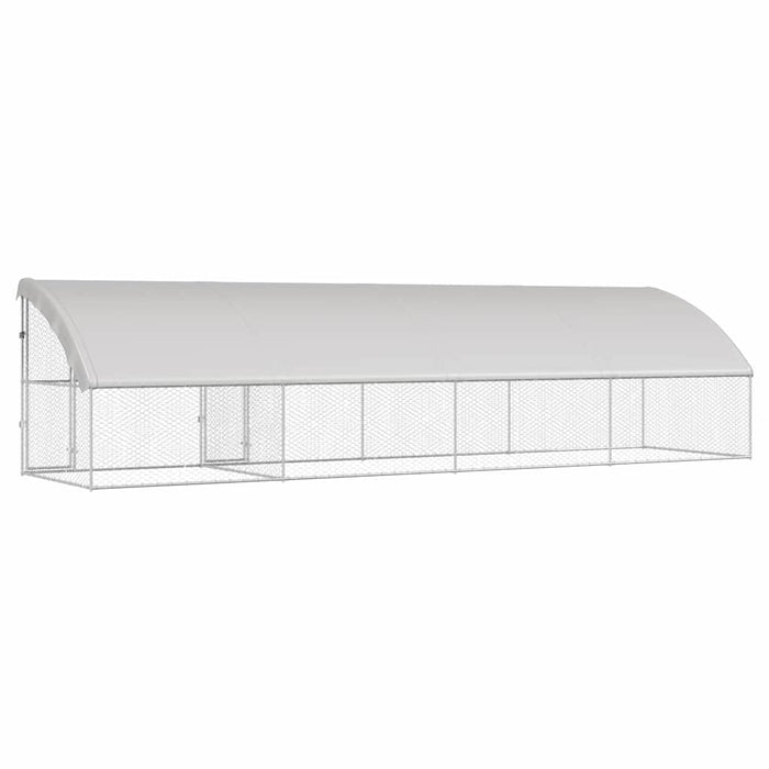 Cușcă pentru câini 4 pcs Argintiu 8 x 2 x 2 m Oțel galvanizat - WALTI WALTI