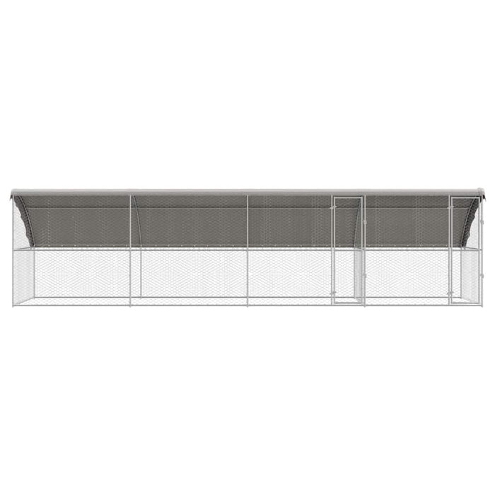 Cușcă pentru câini 4 pcs Argintiu 8 x 2 x 2 m Oțel galvanizat - WALTI WALTI