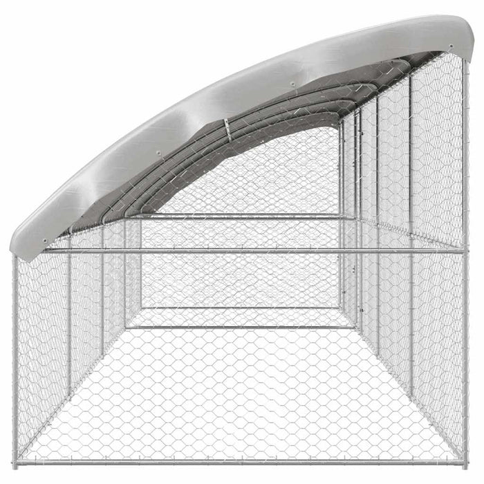 Cușcă pentru câini 4 pcs Argintiu 8 x 2 x 2 m Oțel galvanizat - WALTI WALTI