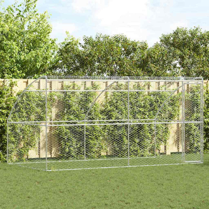 Cușcă pentru câini 2 pcs Argintiu 4 x 2 x 2 m Oțel galvanizat - WALTI WALTI