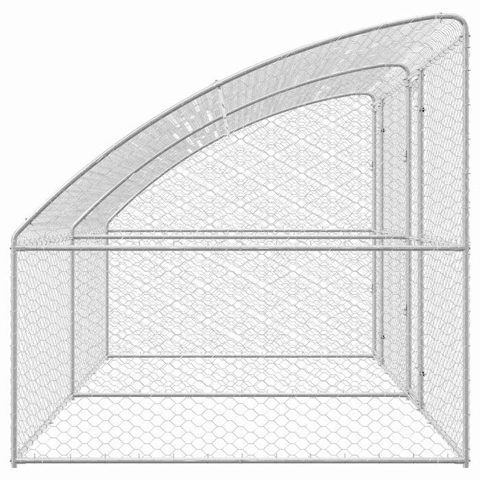 Cușcă pentru câini 2 pcs Argintiu 4 x 2 x 2 m Oțel galvanizat - WALTI WALTI