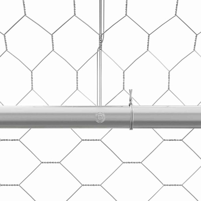 Cușcă pentru câini 3 pcs Argintiu 6 x 2 x 2 m Oțel galvanizat - WALTI WALTI