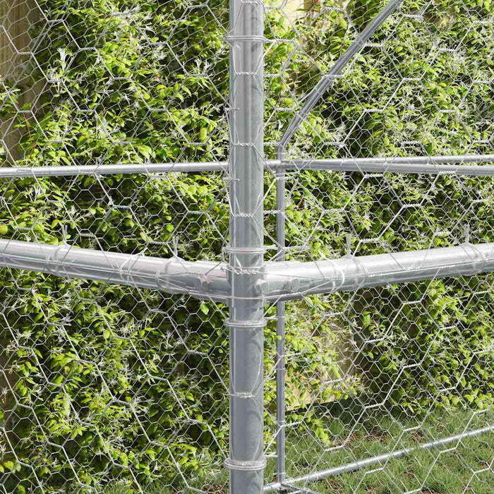 Cușcă pentru câini 3 pcs Argintiu 6 x 2 x 2 m Oțel galvanizat - WALTI WALTI