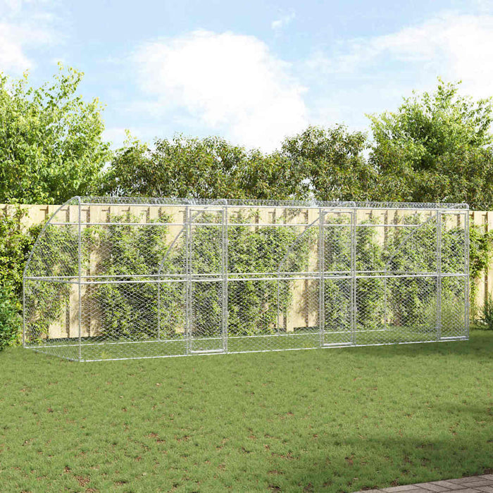 Cușcă pentru câini 3 pcs Argintiu 6 x 2 x 2 m Oțel galvanizat - WALTI WALTI