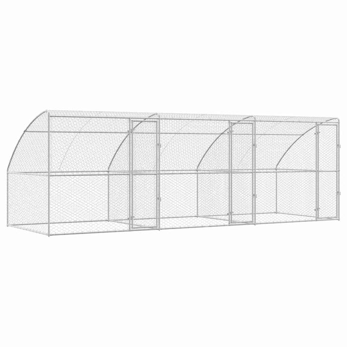 Cușcă pentru câini 3 pcs Argintiu 6 x 2 x 2 m Oțel galvanizat - WALTI WALTI