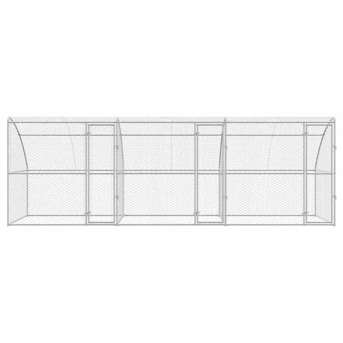 Cușcă pentru câini 3 pcs Argintiu 6 x 2 x 2 m Oțel galvanizat - WALTI WALTI