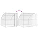 Cușcă pentru câini 3 pcs Argintiu 6 x 2 x 2 m Oțel galvanizat - WALTI WALTI
