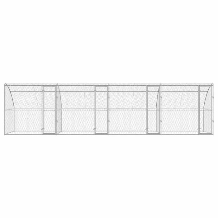 Cușcă pentru câini 4 pcs Argintiu 8 x 2 x 2 m Oțel galvanizat - WALTI WALTI