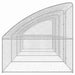 Cușcă pentru câini 4 pcs Argintiu 8 x 2 x 2 m Oțel galvanizat - WALTI WALTI