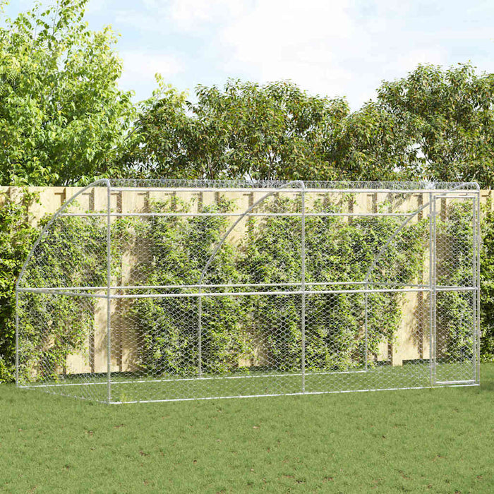 Cușcă pentru câini 2 pcs Argintiu 4 x 2 x 2 m Oțel galvanizat - WALTI WALTI