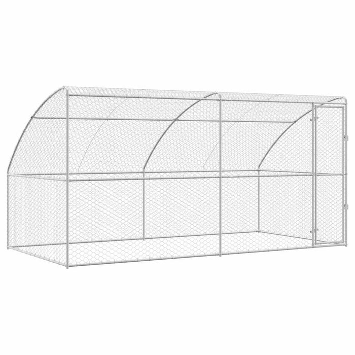 Cușcă pentru câini 2 pcs Argintiu 4 x 2 x 2 m Oțel galvanizat - WALTI WALTI