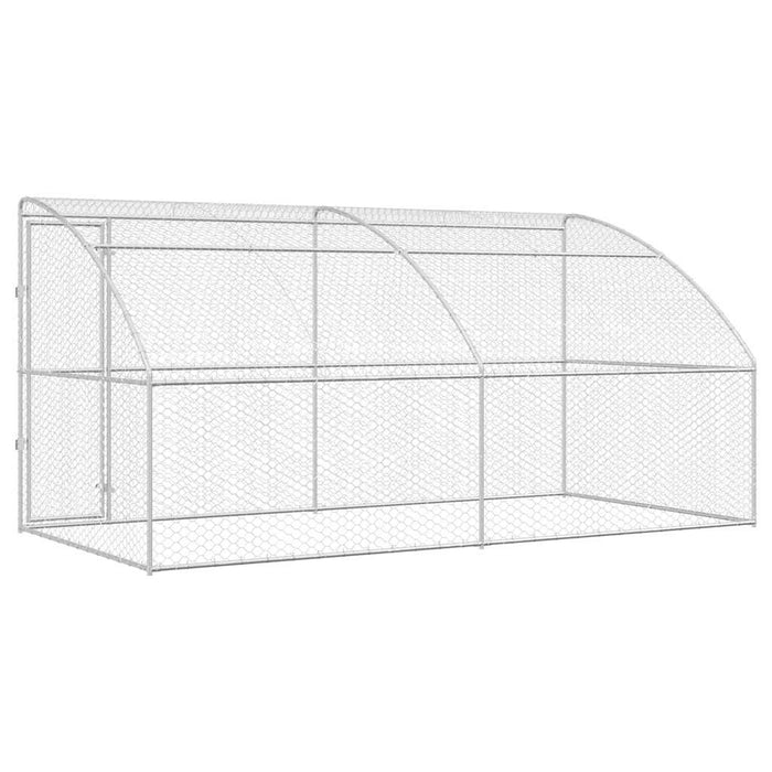 Cușcă pentru câini 2 pcs Argintiu 4 x 2 x 2 m Oțel galvanizat - WALTI WALTI
